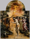 CHRZEST CHRYSTUSA: GRECO, El (1541, Candia - 1614, Toledo), 1568, tempera na panelu, 24x18cm, Galleria Estense, Modena; źródło: www.wga.hu