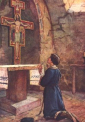 św. FRANCISZEK i KRZYŻ św. DAMIANA; źródło: www.capuchinfranciscans.org