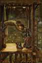 MIŁOSIERNY RYCERZ: Edward Burne-Jones (1833, Birmingham – 1898, Londyn), 1863, farby wodne na papierze, 101.4×58.6cm, Birmingham Museum & Art Gallery, Birmingham; źródło: en.wikipedia.org